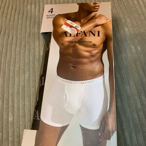 Alfani Men's Cotton Boxer Briefs - 4 Pack Black Size S